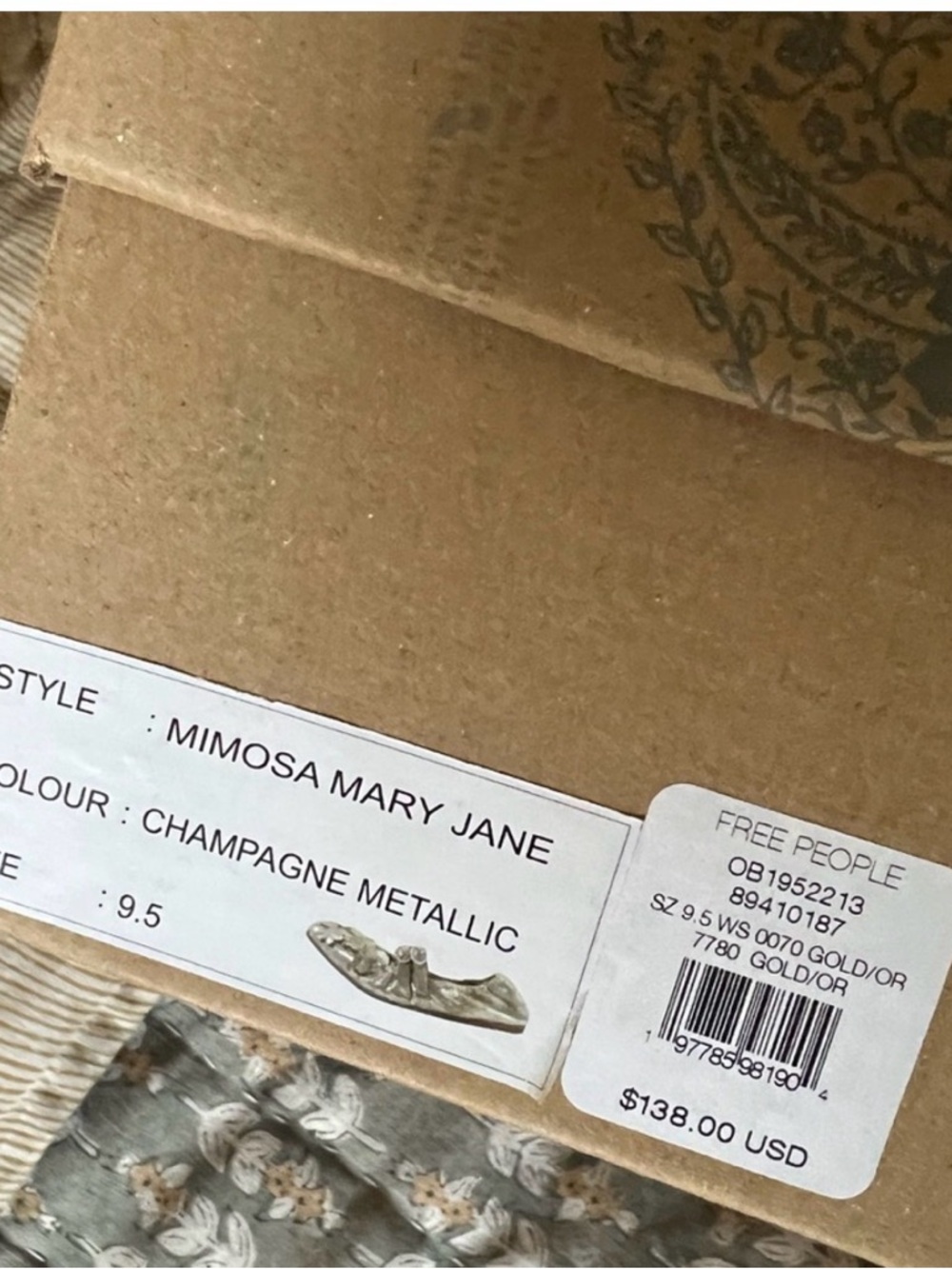New in Box! Free People Mimosa Mary Jane flats - size 9.5 - Picture 5 of 5
